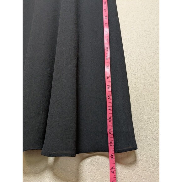 Black Sleeveless Chiffon Midi Dress Size 10 Goth Dark Fairy Romantic Evening LBD - Picture 4 of 7